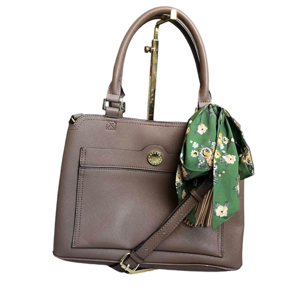 Steve Madden Taupe Convertible Crossbody Satchel